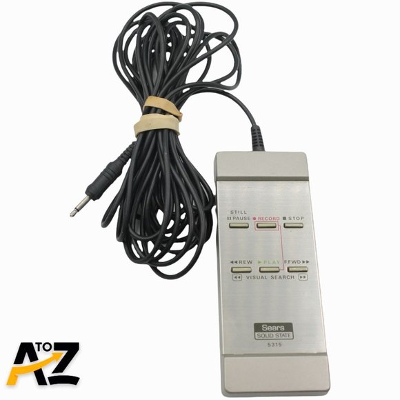 Vintage Sears Solid State VCR corded remote control 5315 10 ft cord Japan - Picture 3 of 8